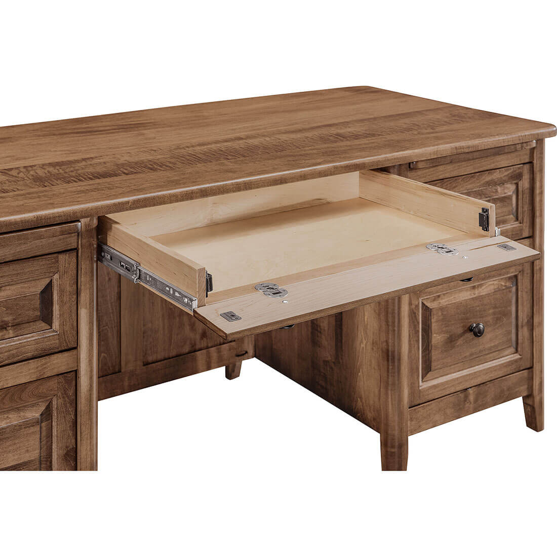 Archbold Furniture Amish Essentials Carson 5 Drawer Executive Desk 3