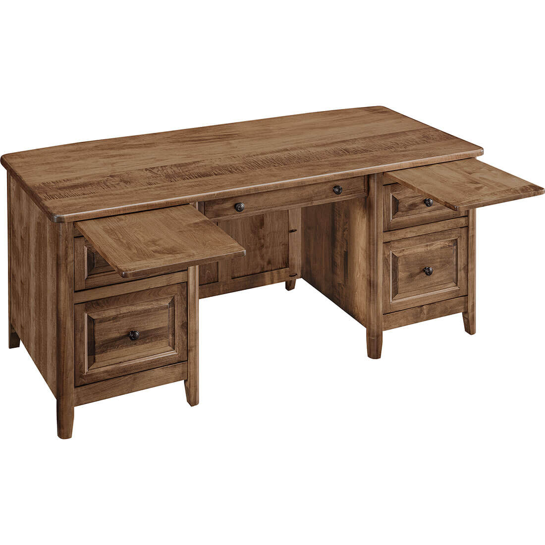 Archbold Furniture Amish Essentials Carson 5 Drawer Executive Desk 4