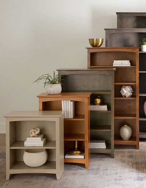 Archbold American Built Solid Wood Bookcases in a Range of Sizes