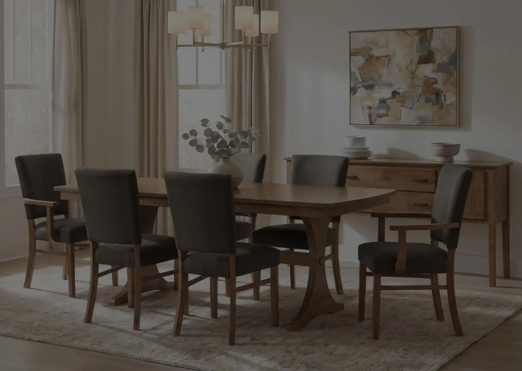Archbold Arcadia Trestle Table,Sydney Chairs and 72 Inch Sideboard Furniture Collection