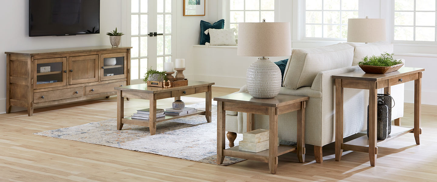 Archbold Furniture Amish Essentials Maple Mission Living Room Collection