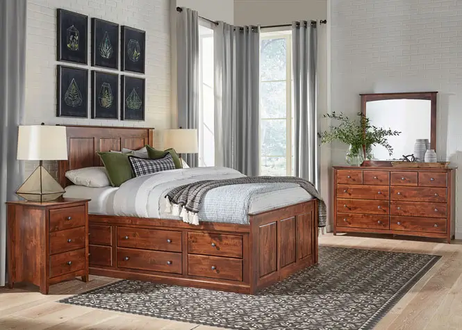 Archbold Furniture Shaker Chest Bed Bedroom Set