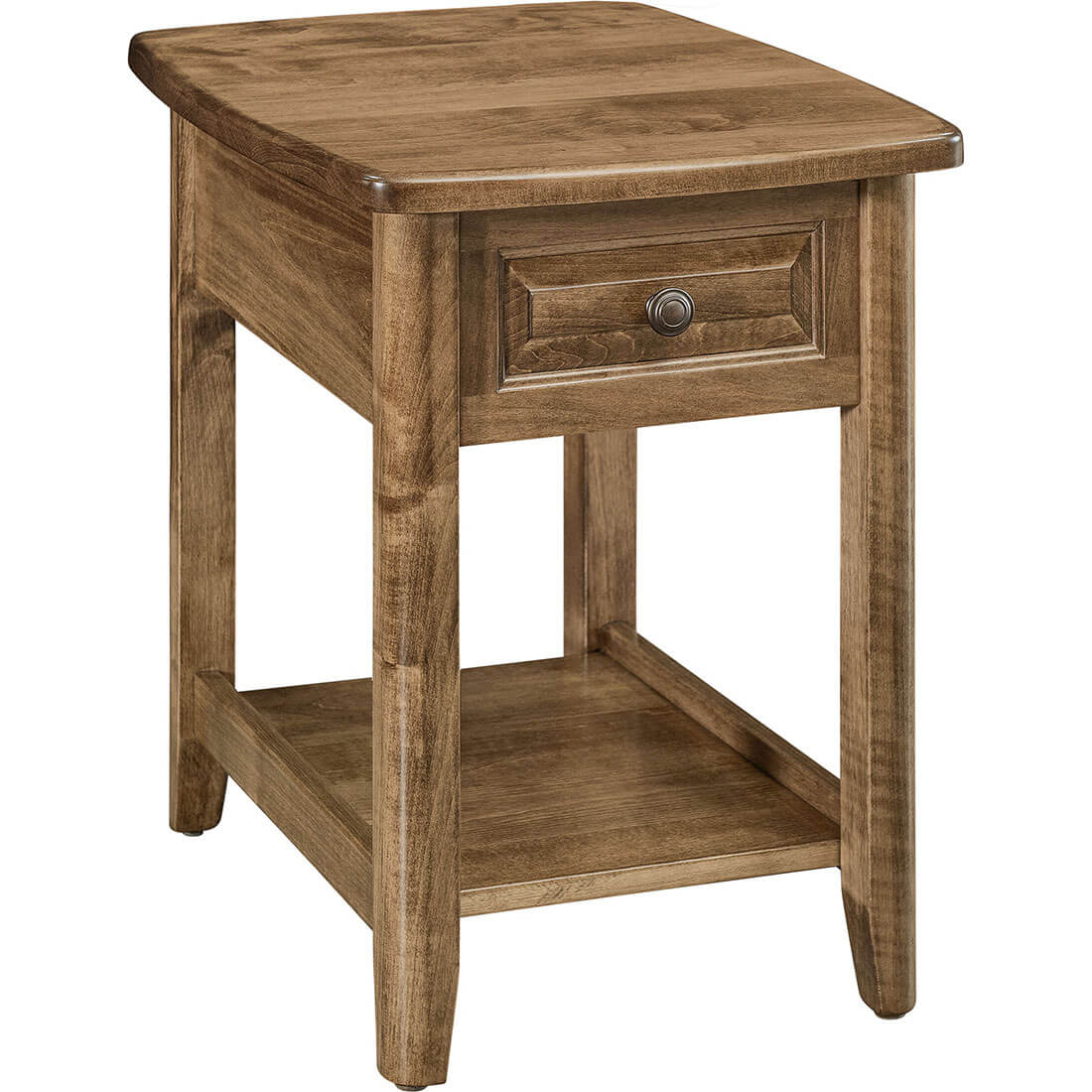 Archbold Furniture Amish Essentials Carson Chairside Table One Drawer 4814