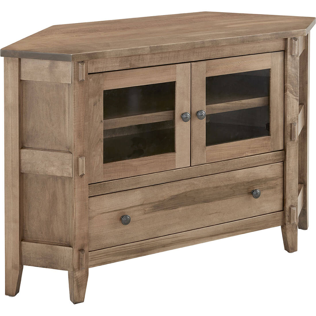 Archbold Furniture Amish Essentials Maple Mission 49 Inch Wide Corner Console 4949