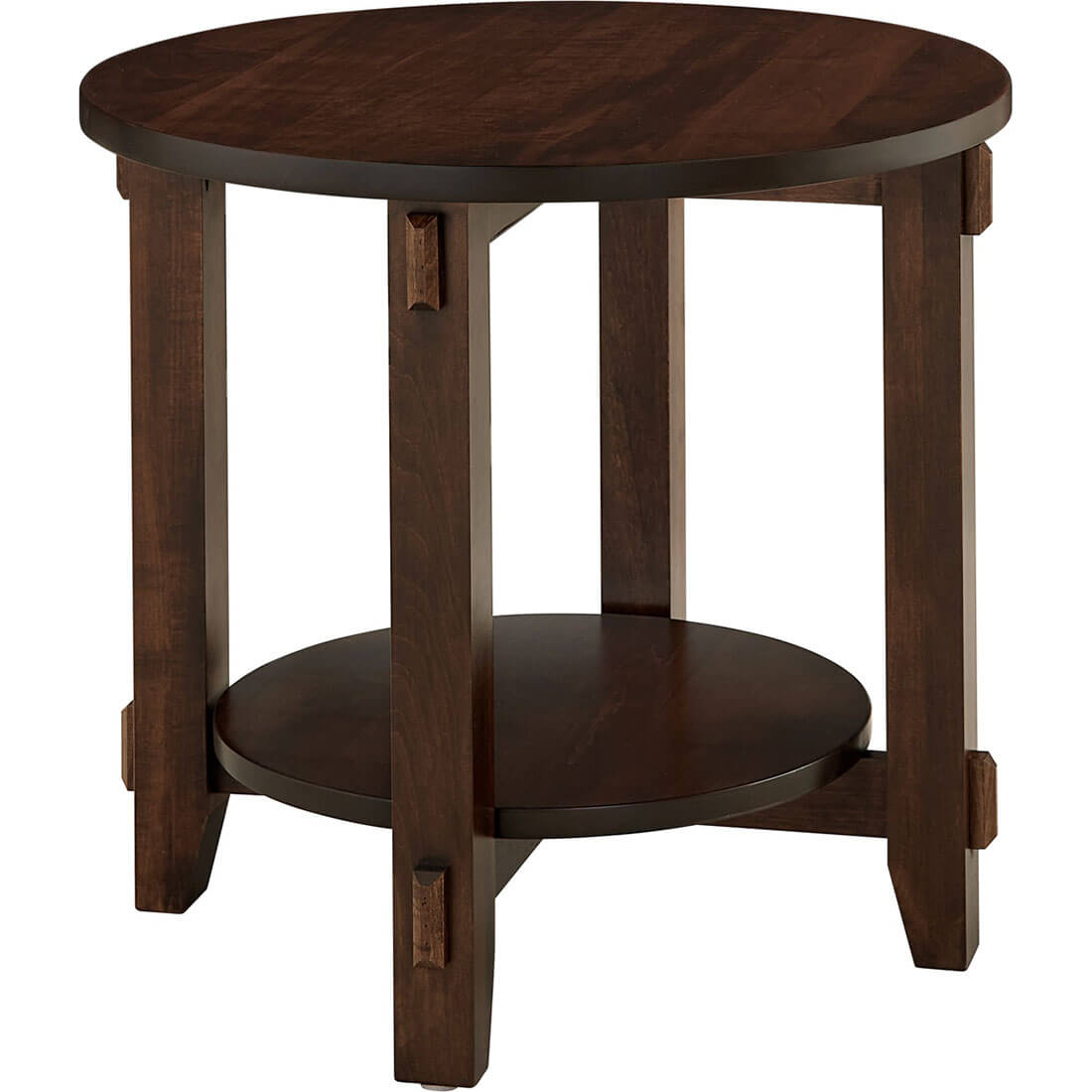 Archbold Furniture Amish Essentials Maple Mission Round End Table 4711