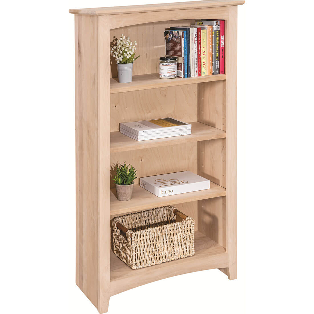 Archbold Furniture Alder Bookcase 24x48 62448