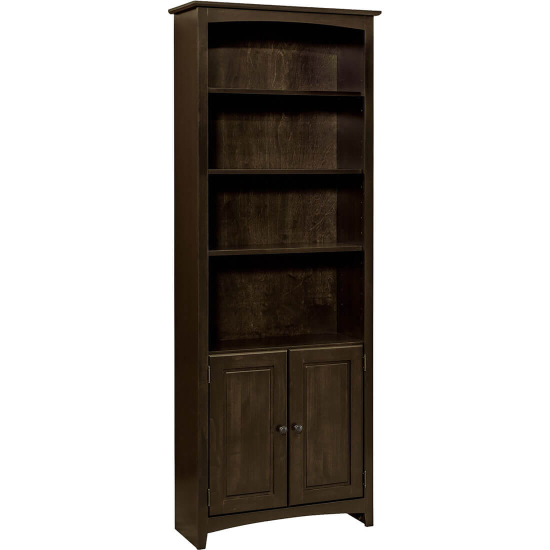 Archbold Furniture Alder Bookcase 30x84 Doors 63084D