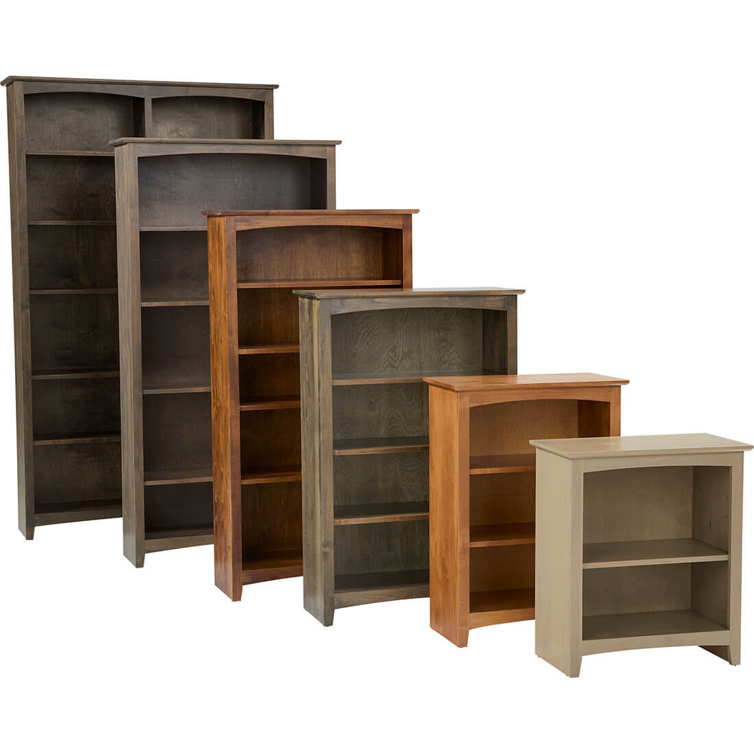 Archbold Furniture Alder Bookcase 30x84 2
