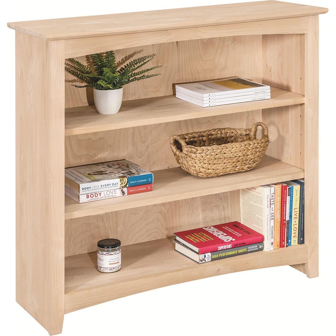 Archbold Furniture Alder Bookcase 36x36 63636